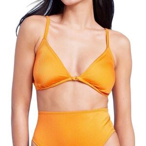 NEW Wild Fable Ribbed Underwire Orange Bikini Top XXS
